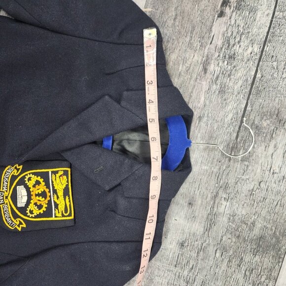 Vintage Chotirmall's Boys Navy Wool Blazer Size Boys 8-10 - Picture 11 of 14